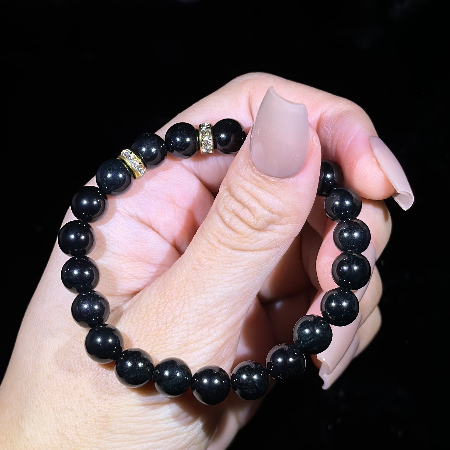 Type A Black Jade Bracelet