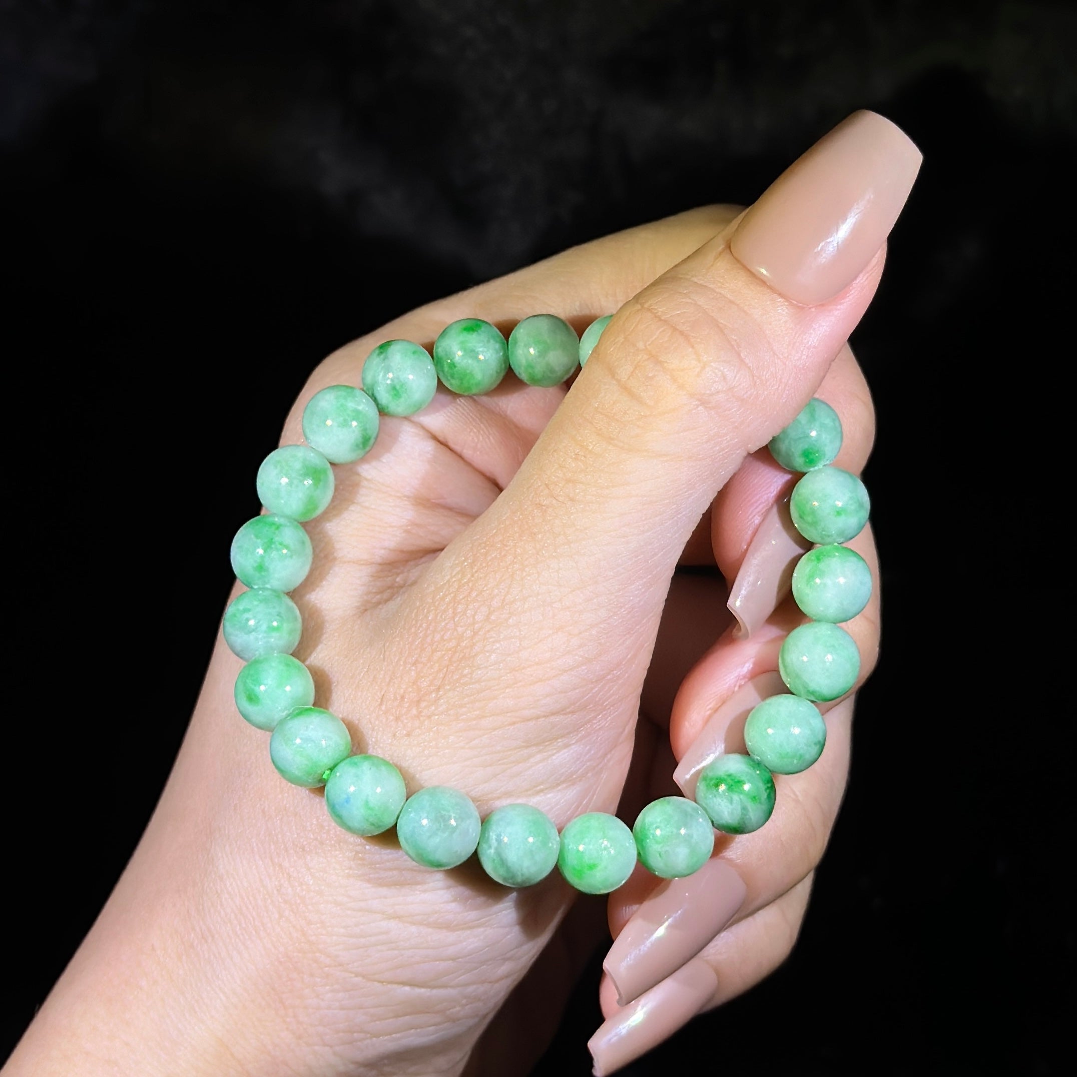 Type A Spicy Green Jade Bracelet