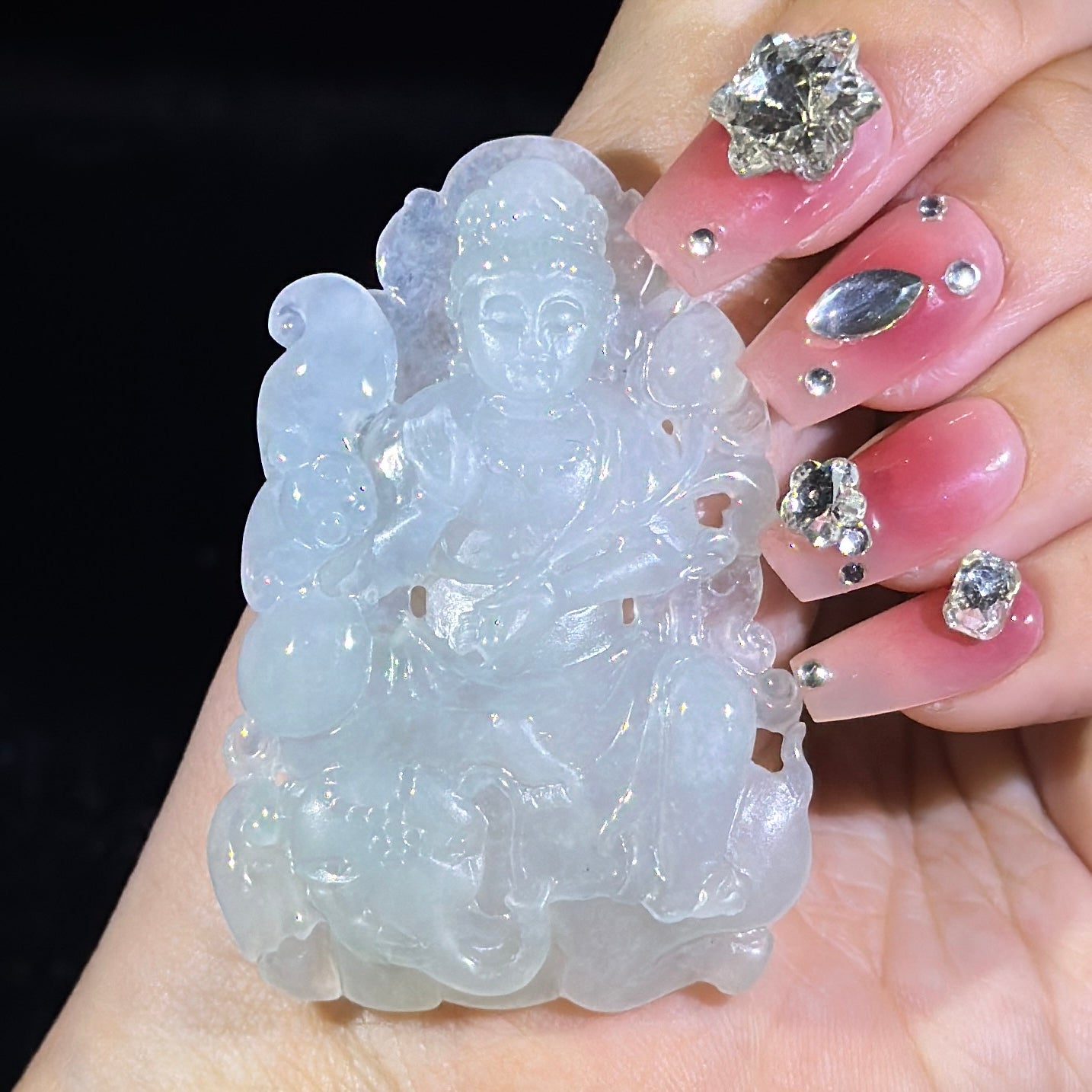 Type A Semi Icy Jade Bodhisattva Samantabhadra