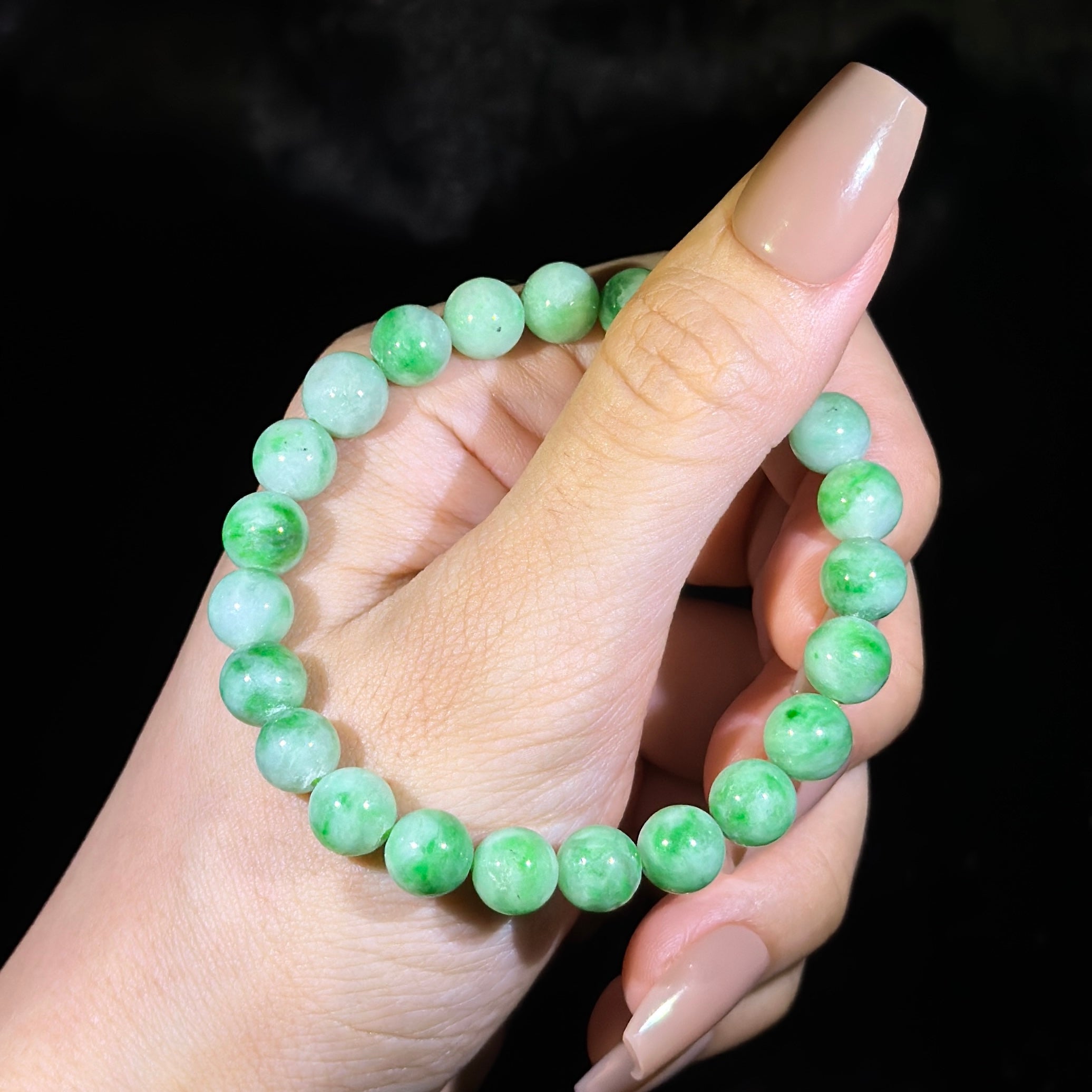 Type A Spicy Green Jade Bracelet