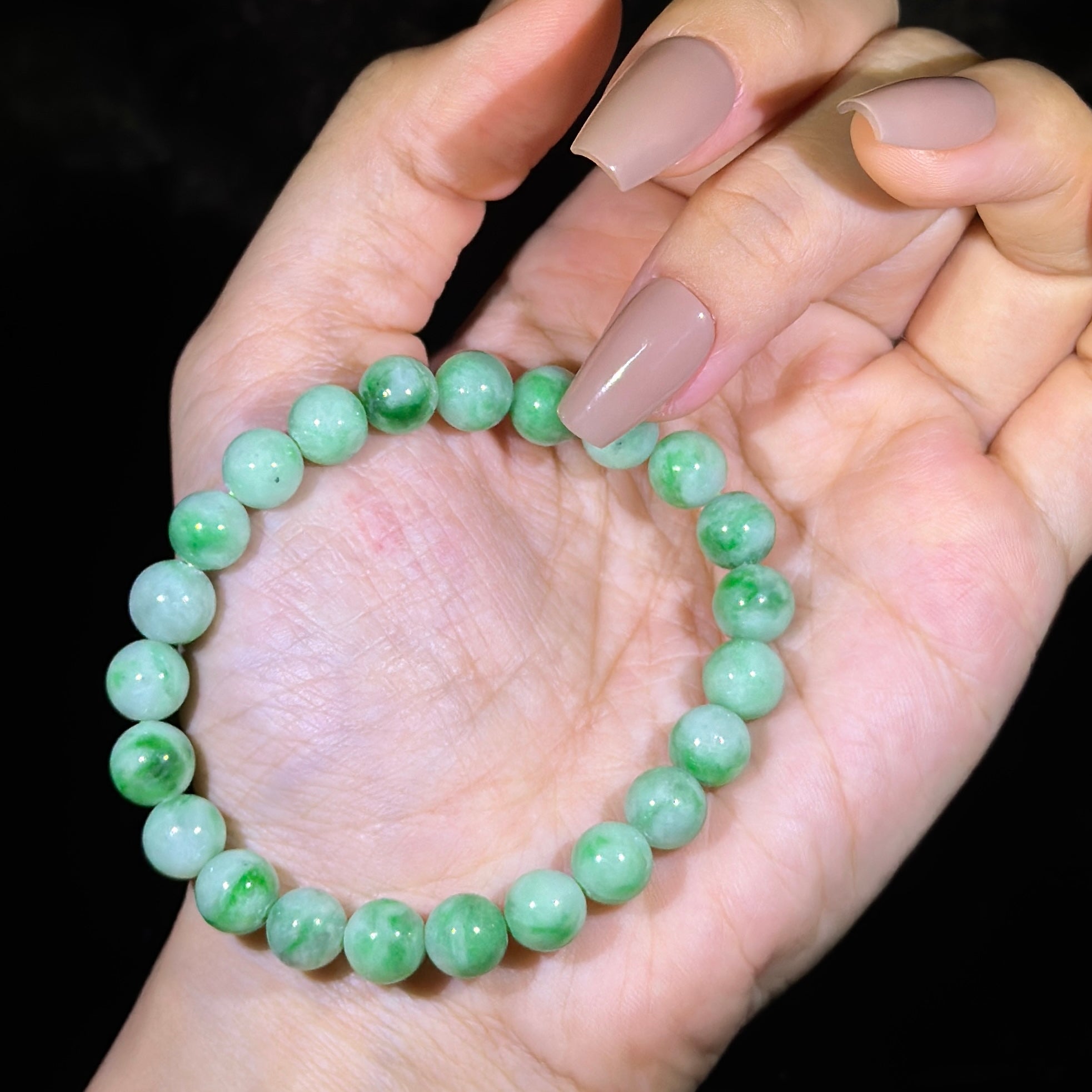 Type A Spicy Green Jade Bracelet