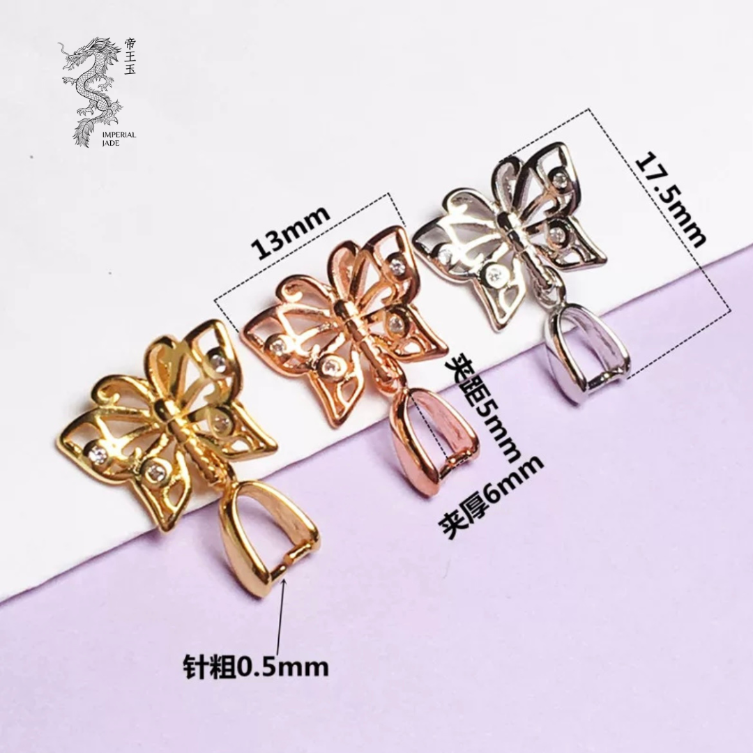 S925 Sliver Butterfly Clasp