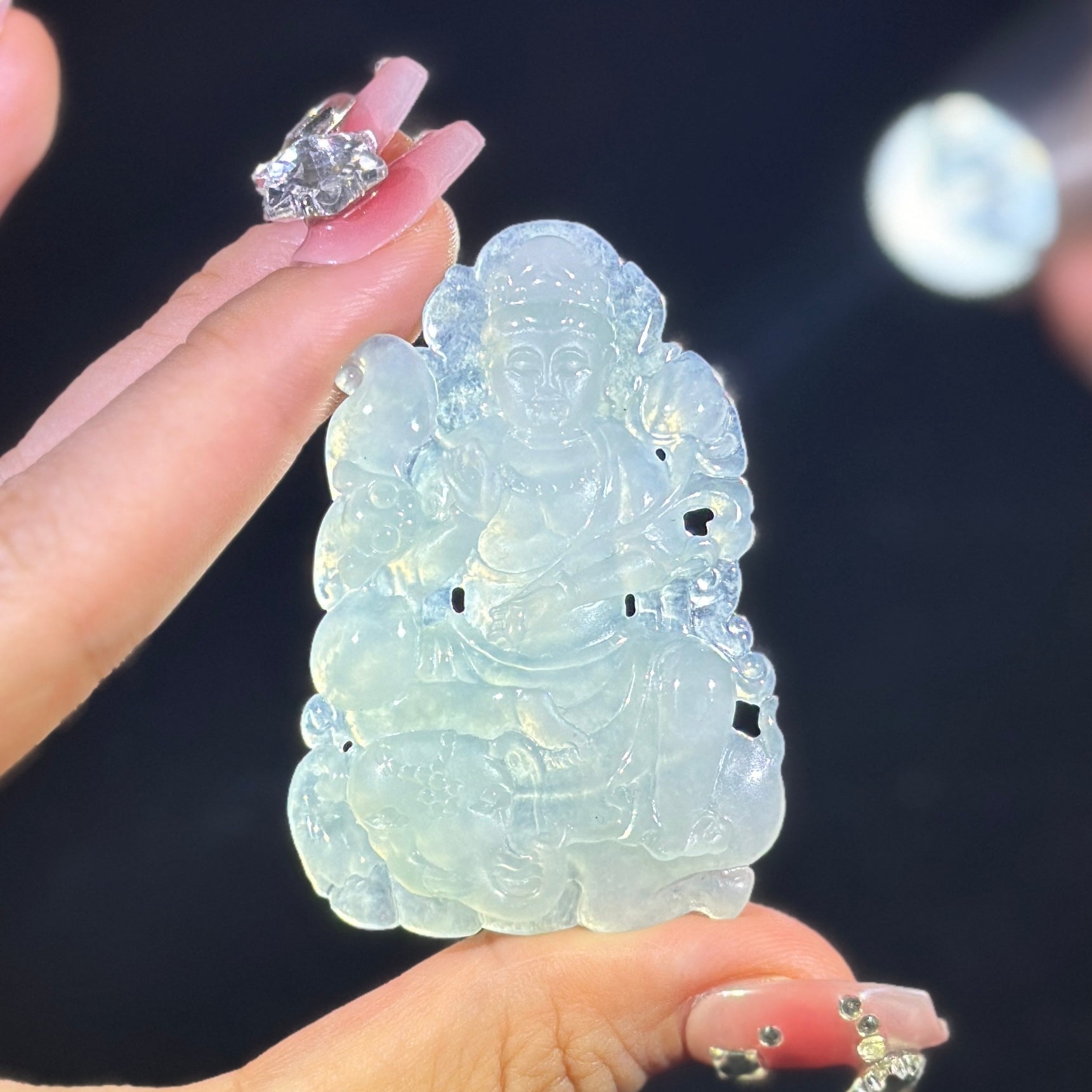 Type A Semi Icy Jade Bodhisattva Samantabhadra