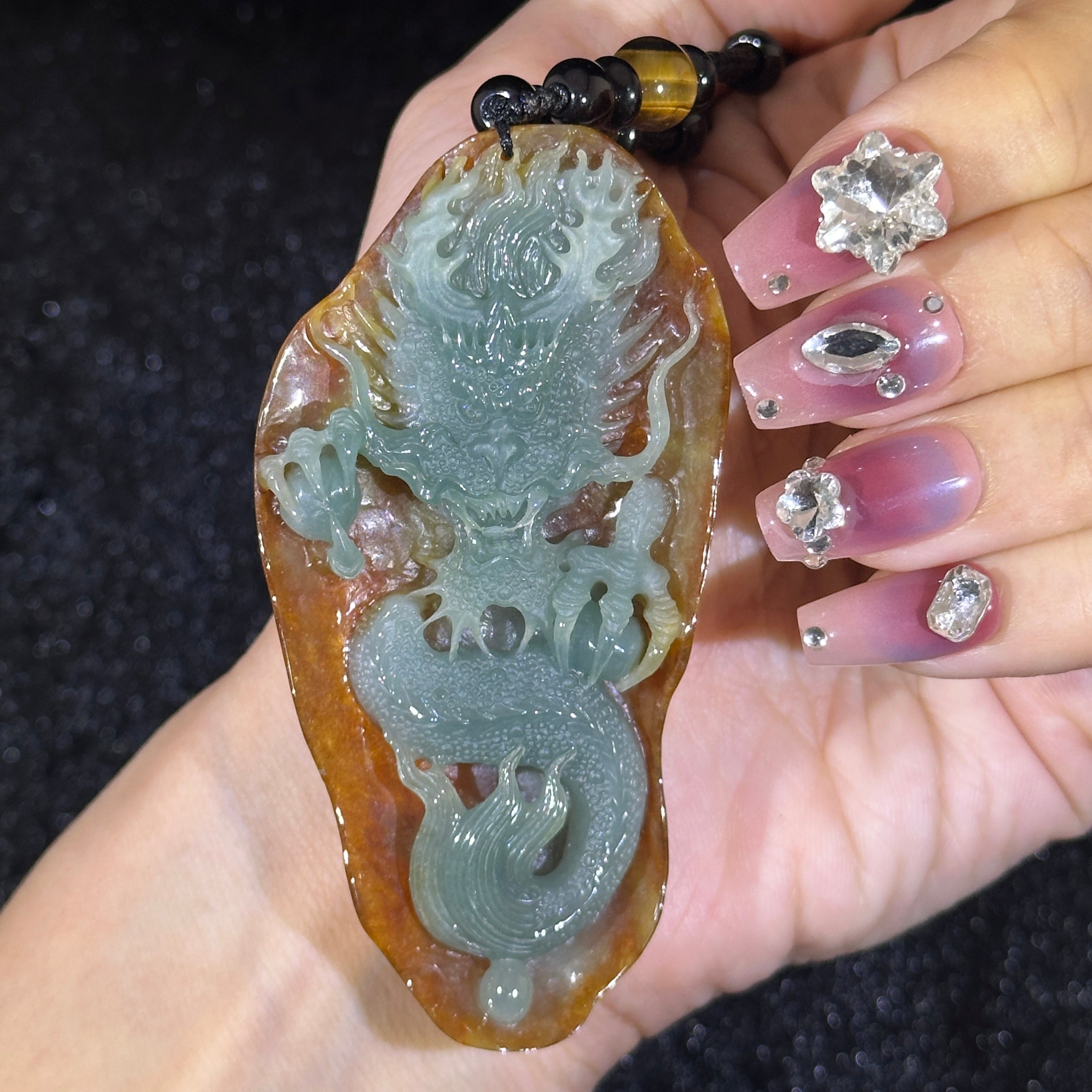 Type A Green & Yellow Jade Dragon