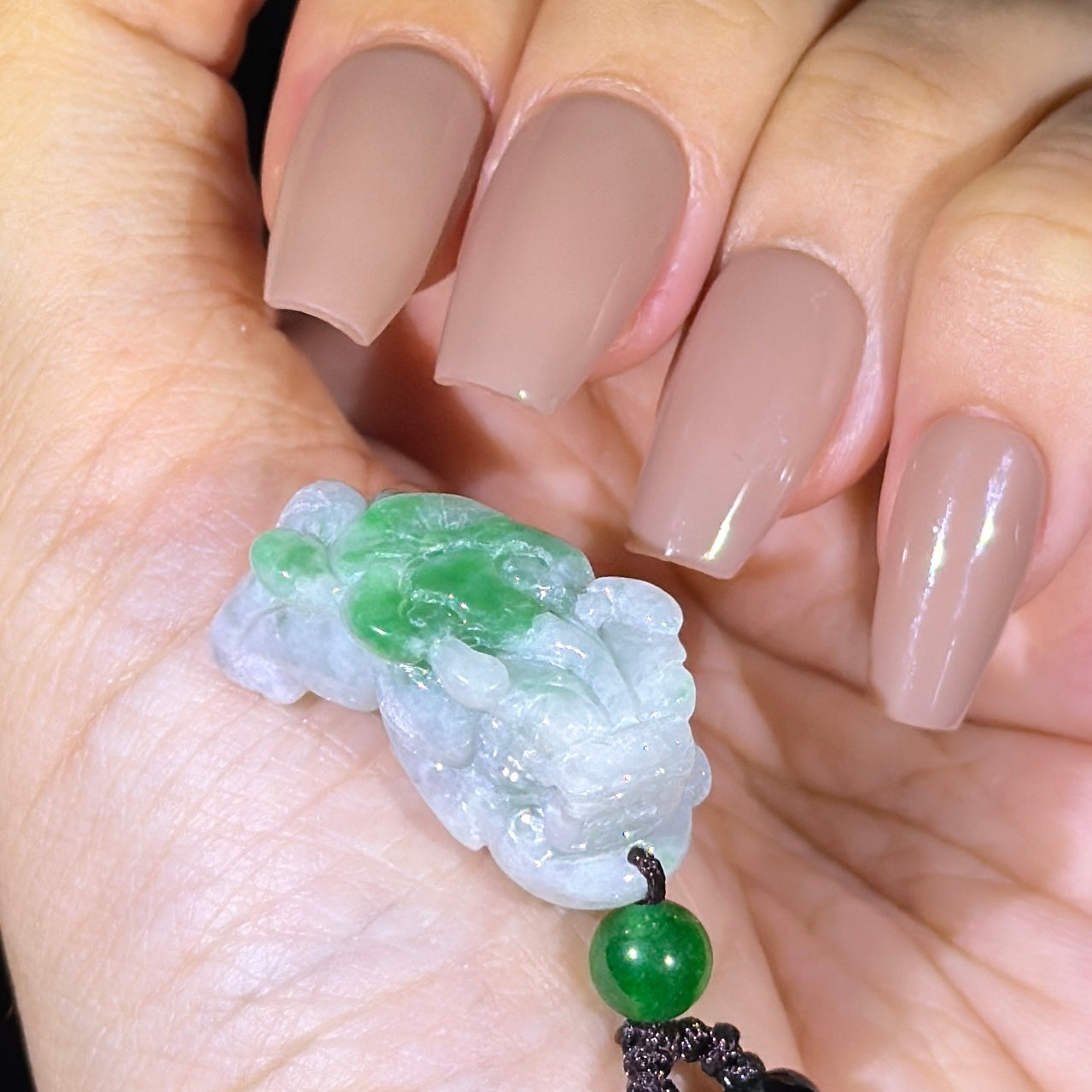 Type A Green Jade Pixiu Pendant