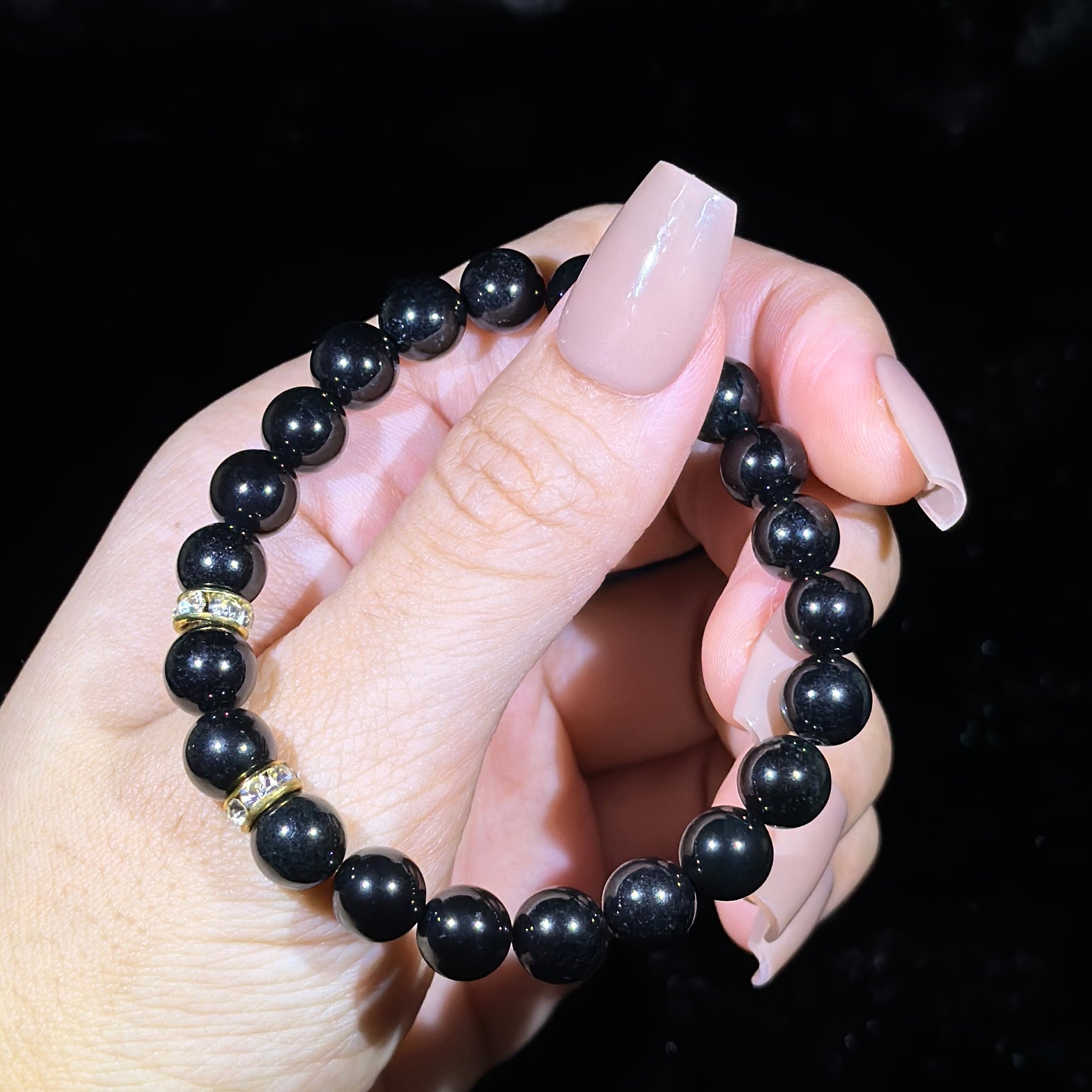 Type A Black Jade Bracelet