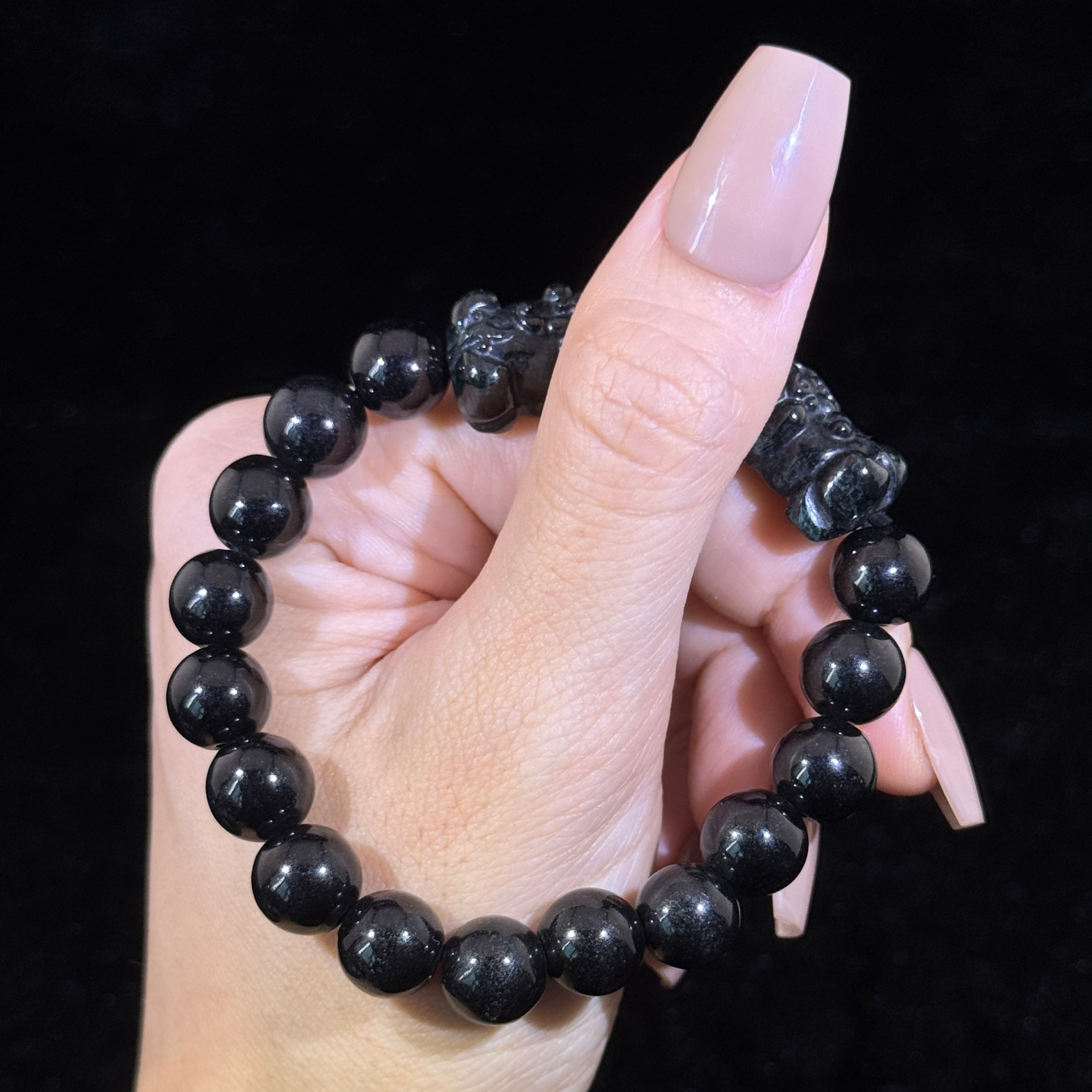 Type A Black Jade Pixiu Bracelet