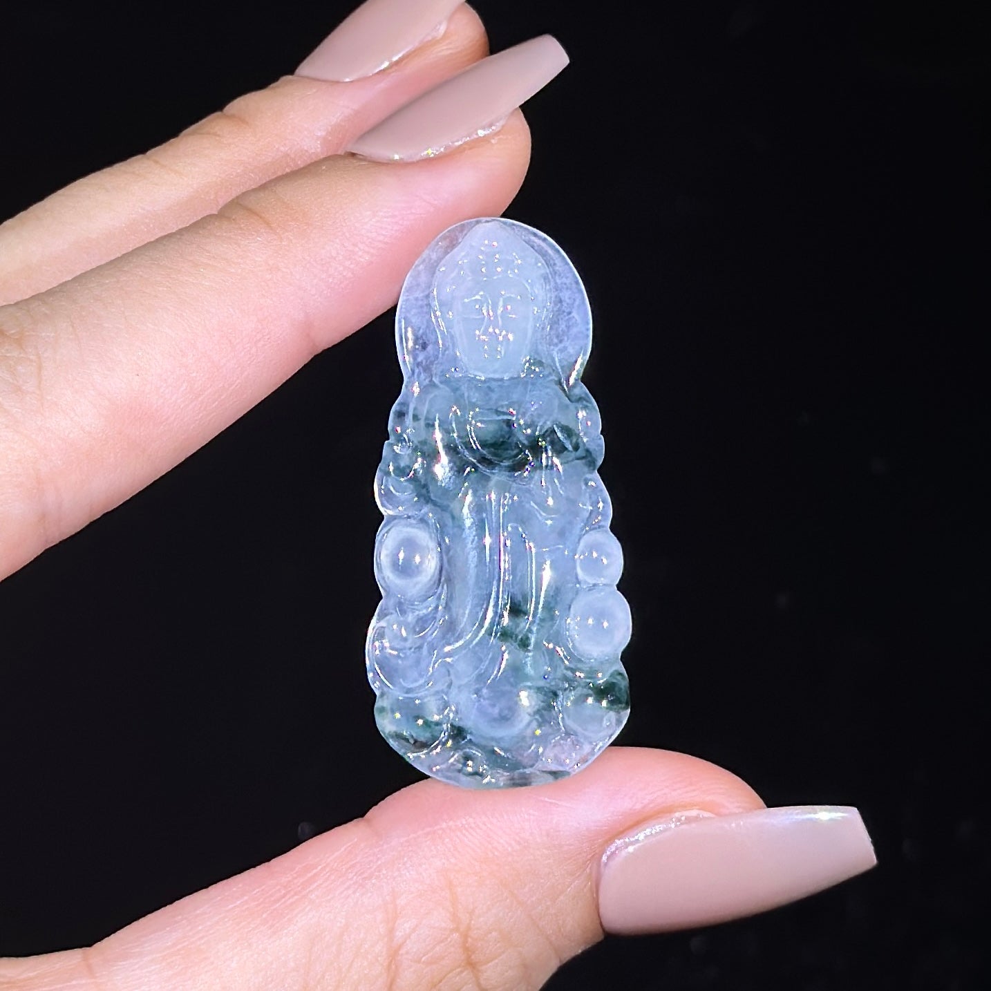 Type A Semi Icy Piao Hua Jade Guan Yin